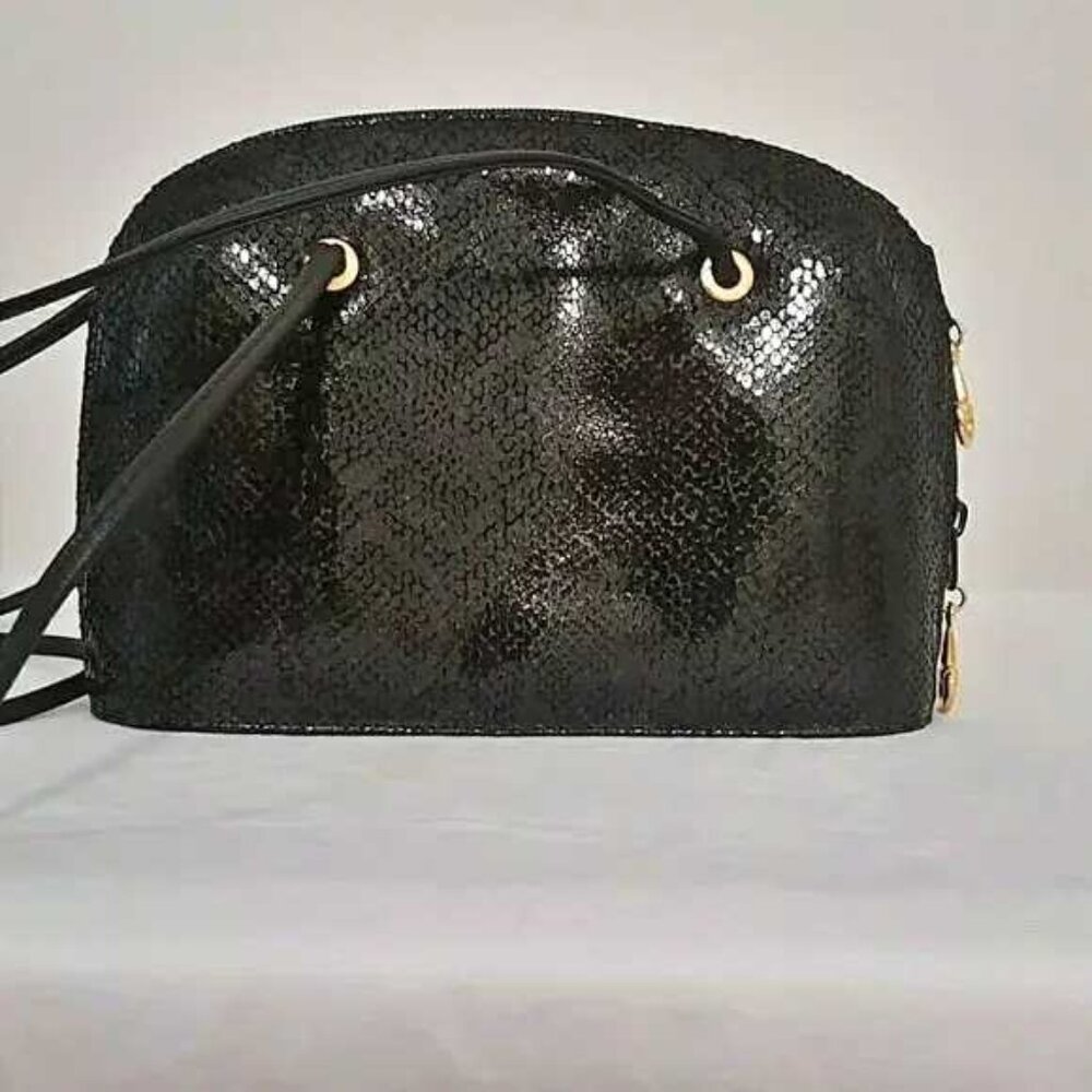 Shiny Snake embossed Leather Due Fratelli Bag